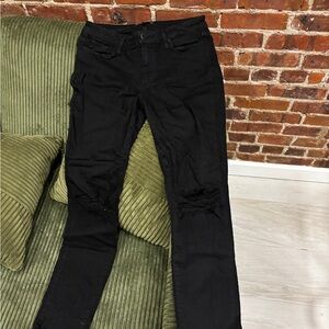 Paige Black Distressed Jeans